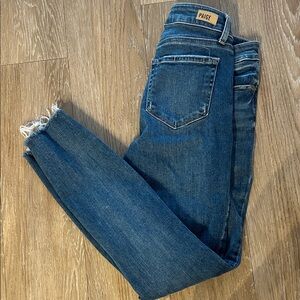 PAIGE Women's Distressed Blue Skinny Jeans